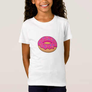 Strawberry Doughnut with Sprinkles Cartoon T-Shirt