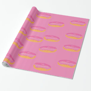 Strawberry Doughnuts Sweet Wrapping Paper