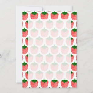 Strawberry Drawing Pattern Invitation