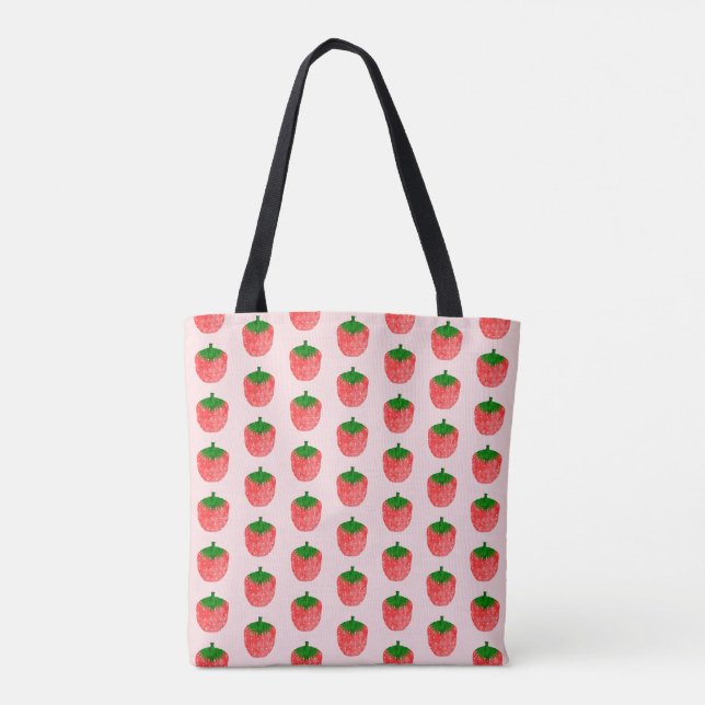 Strawberry Drawing Tote Bag (Back)