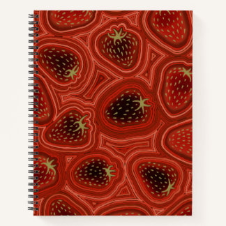 Strawberry Dreams Deluxe Spiral Notebook