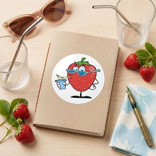Strawberry Drinking Stickers