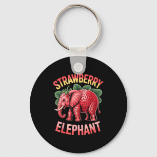 Strawberry Elephant Cute Meme Kids Italian Brainro Key Ring
