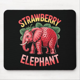 Strawberry Elephant Cute Meme Kids Italian Brainro Mouse Mat