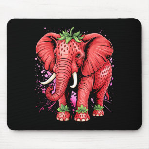 Strawberry Elephant Italian Brain Rot Meme Birthda Mouse Mat