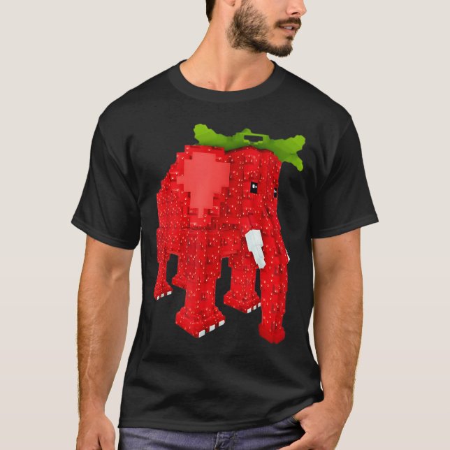 Strawberry Elephant  T-Shirt (Front)
