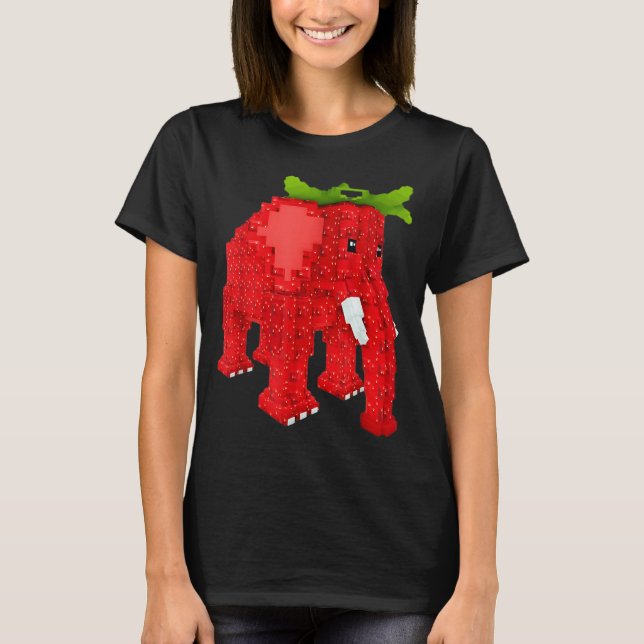 Strawberry Elephant  T-Shirt (Front)