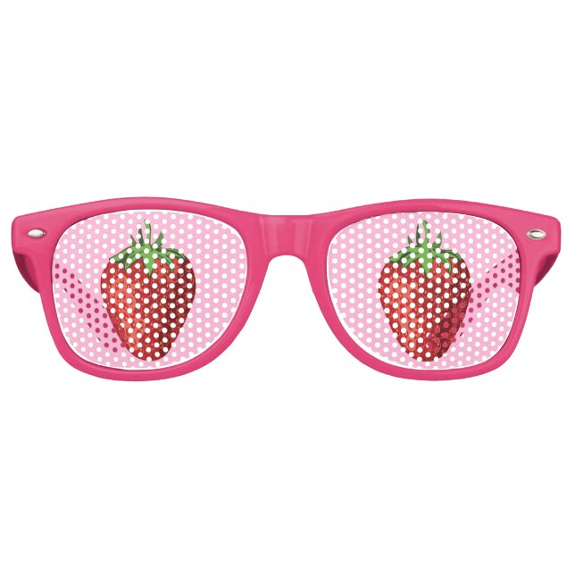Strawberry Eyes Funny Pink Fruit Shades (Front)