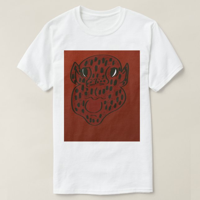 Strawberry Face Character Art  T-Shirt (Design Front)