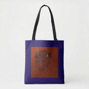 Strawberry Face Character Art  Tote Bag