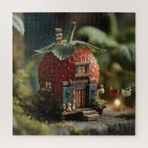 Strawberry Fairy House with Miniature Washing Line Jigsaw Puzzle