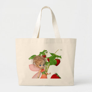 Strawberry Fairy Large Tote Bag