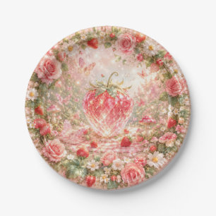 Strawberry Fairy Picnic Paper Plates