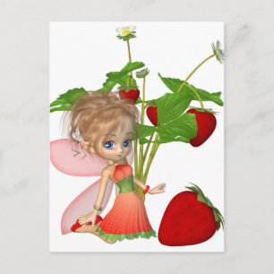 Strawberry Fairy Postcard