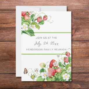 Strawberry Family Reunion Invitation