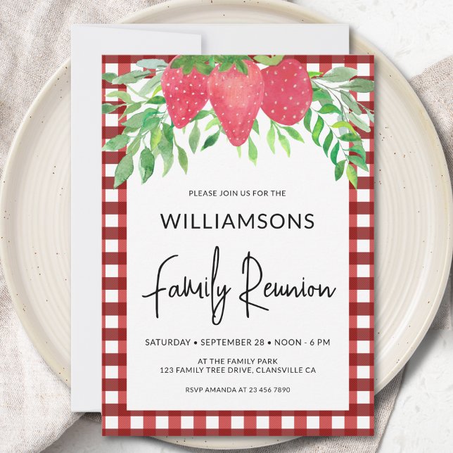 Strawberry Family Reunion  Invitation (Creator Uploaded)