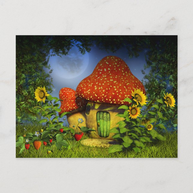 Strawberry fantasy house postcard (Front)