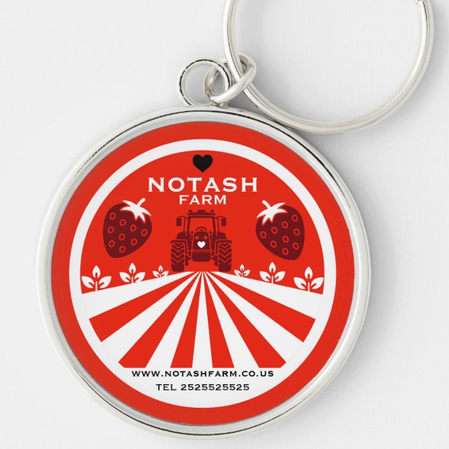 Strawberry Farm Shop Key Ring (Front)