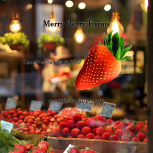 Strawberry Farm Window Cling
