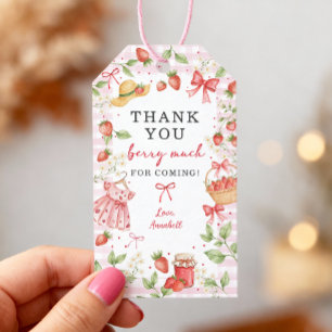 Strawberry Favor Tags Birthday Berry Much Sweet