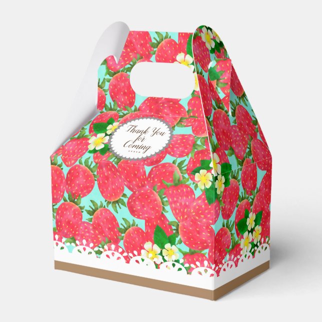 Strawberry  Favour Box (Front Side)