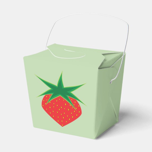 Strawberry Favour Box (Front Side)