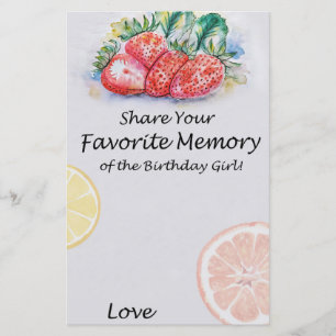 Strawberry Favourite Memory of the Birthday Girl