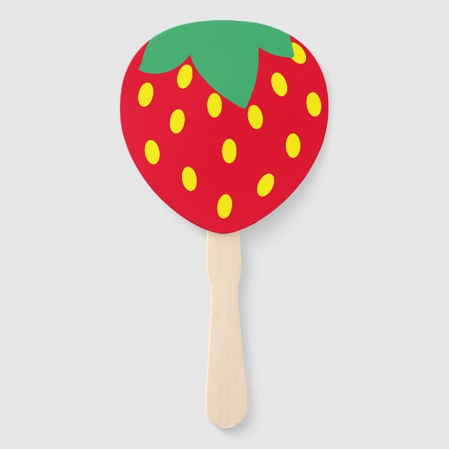 Strawberry Favours Hand Fan (Front)
