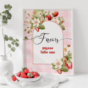 Strawberry Favours please take one Poster