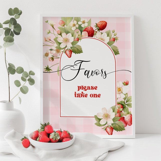 Strawberry Favours please take one Poster (Creator Uploaded)