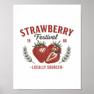 Strawberry Festival 1968 Locally Sourced Summer Vi Poster