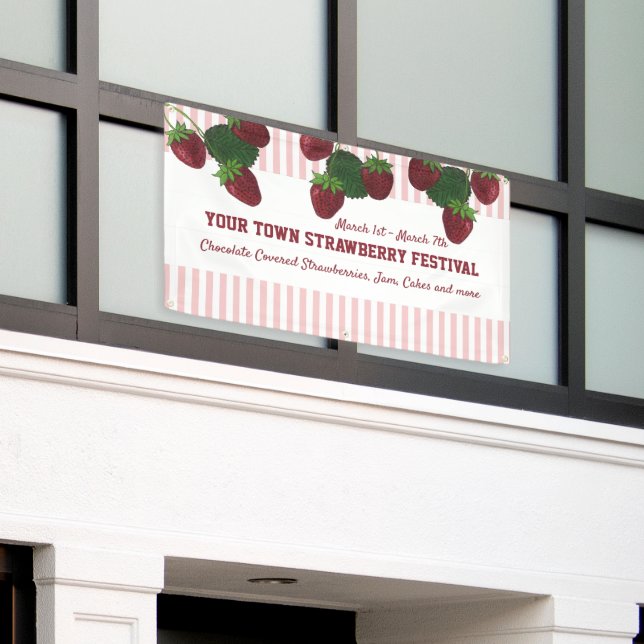 Strawberry Festival Banner (Outside Building)