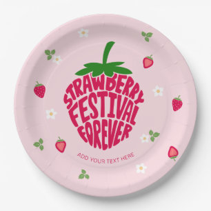 Strawberry Festival Forever Cute Customisable Paper Plate