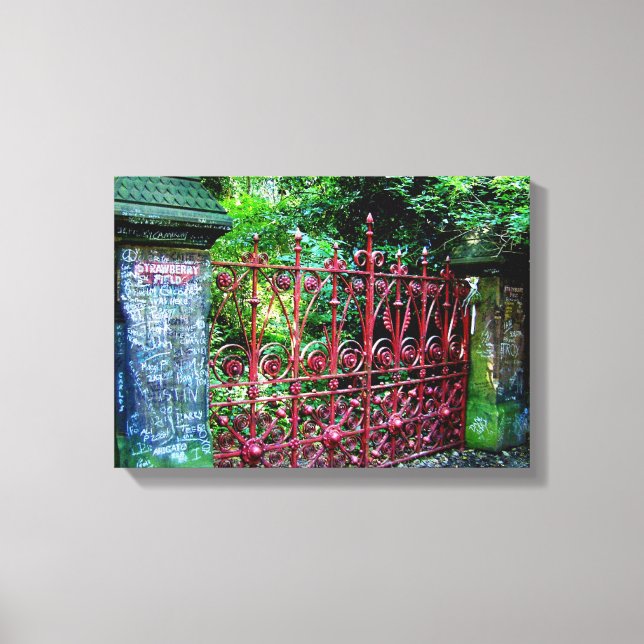 Strawberry Field Gates, Liverpool UK Canvas Print (Front)