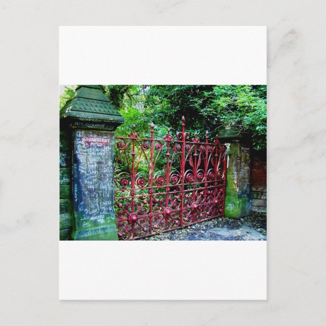 Strawberry Field Gates, Liverpool UK Postcard (Front)