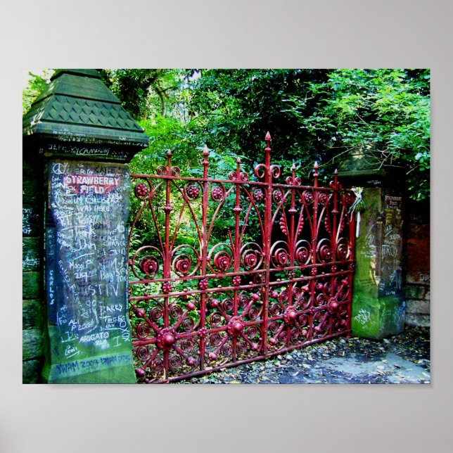Strawberry Field Gates, Liverpool, UK. Poster (Front)