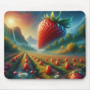 Strawberry Field of Dreams Mouse Mat