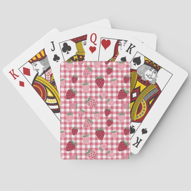 Strawberry Field Pattern Playing Cards (Back)