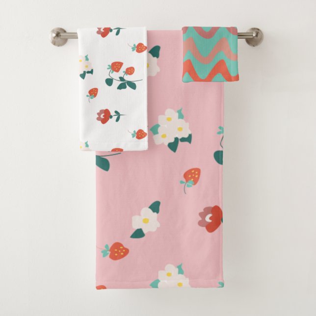 Strawberry Fields Bath Towel Set (Insitu)