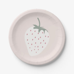 Strawberry Fields Berry First Birthday   Girl Paper Plate