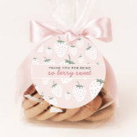 Strawberry Fields Berry Sweet Pink Girl Favour Tag
