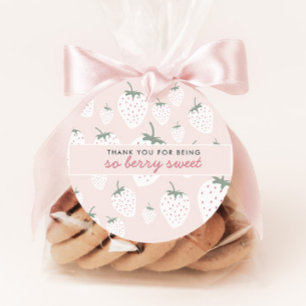 Strawberry Fields Berry Sweet Pink Girl Favour Tag