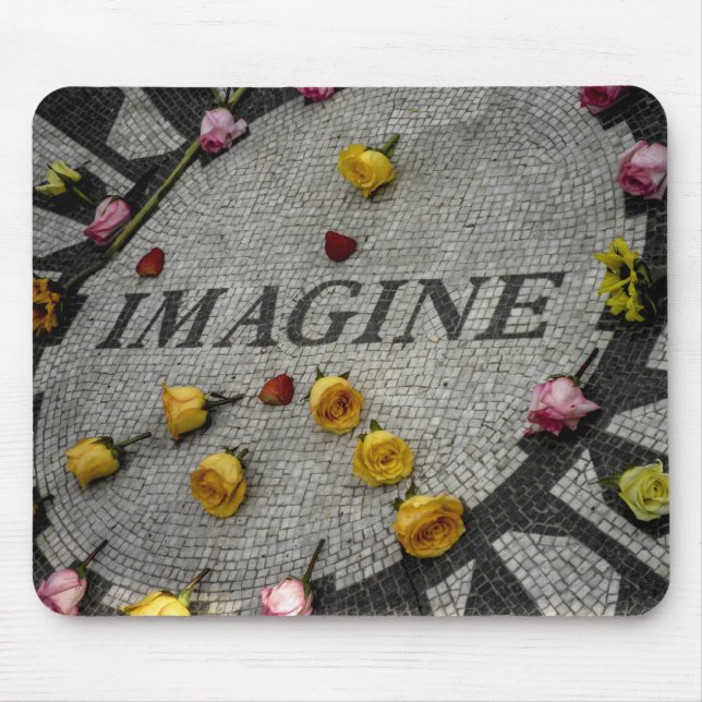 Strawberry Fields in Central Park, NYC Mouse Mat (Front)