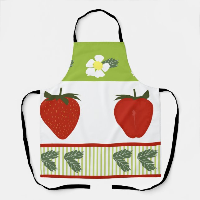 Strawberry Fields - Kitchen Decor Apron (Front)