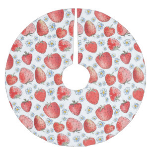 Strawberry Fields: Summer Freshness Brushed Polyester Tree Skirt