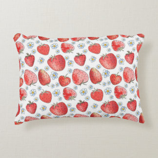 Strawberry Fields: Summer Freshness Decorative Cushion