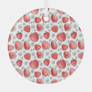 Strawberry Fields: Summer Freshness Glass Tree Decoration