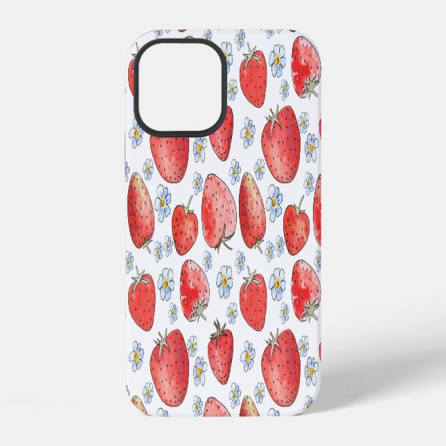 Strawberry Fields: Summer Freshness iPhone Case (Back)