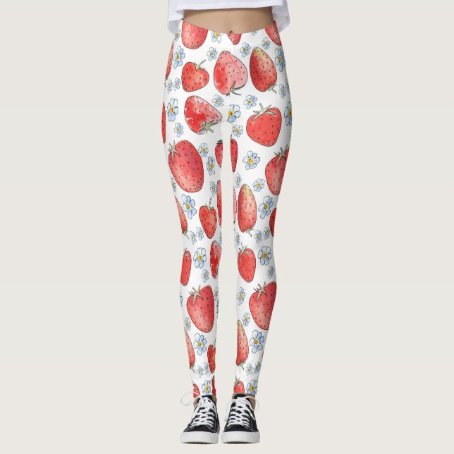 Strawberry Fields: Summer Freshness Leggings (Front)