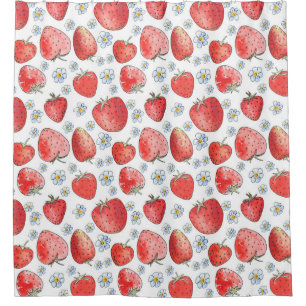 Strawberry Fields: Summer Freshness Shower Curtain